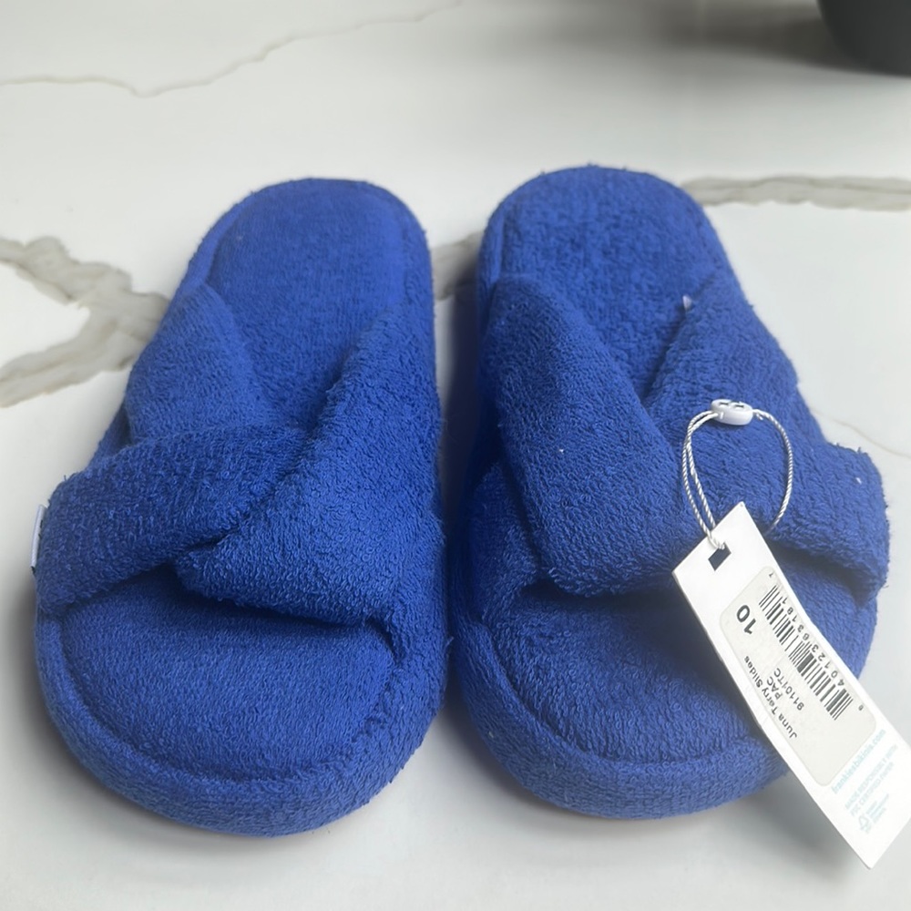 Slides made of terry cloth